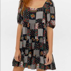 UO Patchwork Babydoll Dress